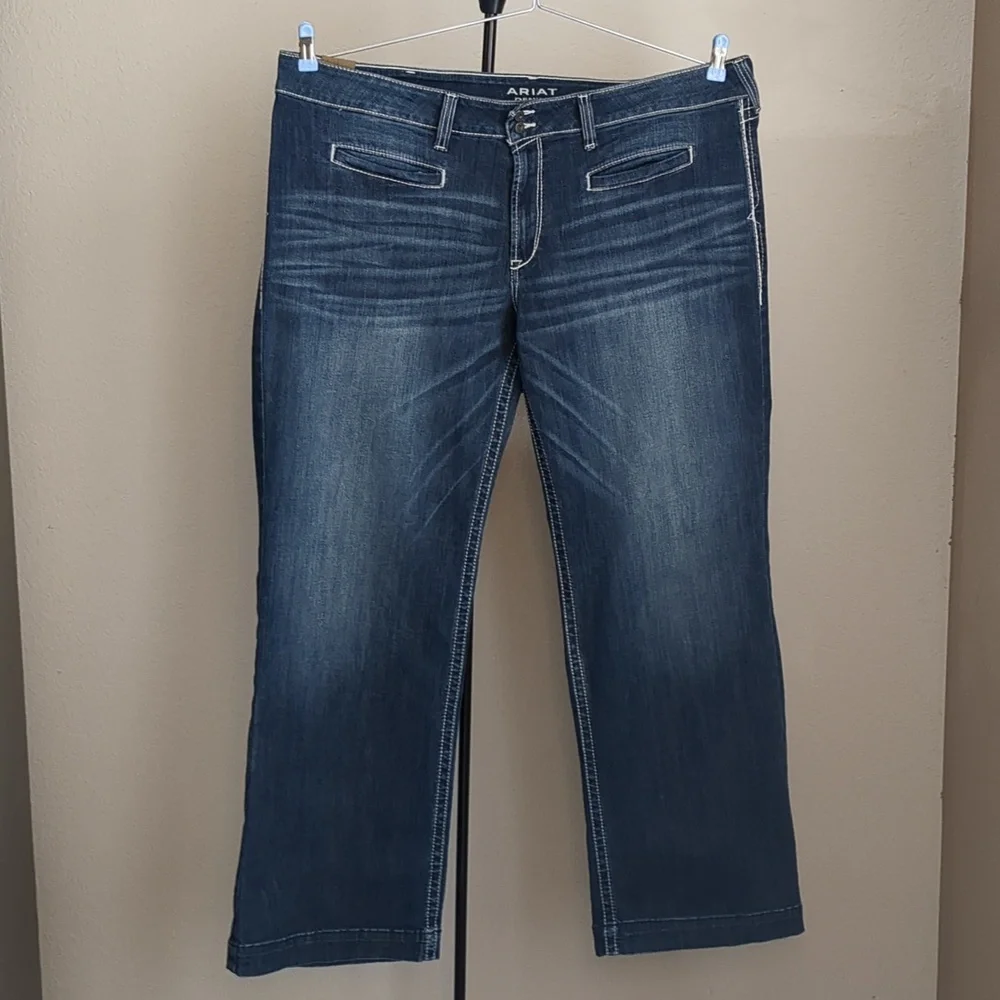 Ariat Women's Straight Leg Jeans - Blue - Picture 2 of 16